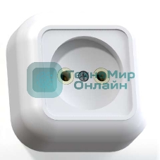 Розетка Кунцево-Электро 1-м ОП Валентина 10А IP20 РА10-266 белый