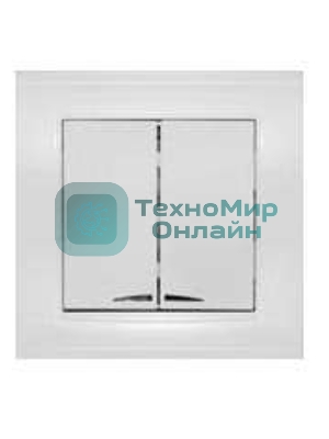 Выключатель 2-кл. СП Бриллиант 10А IP20 с подсветкой белый Universal 7947410