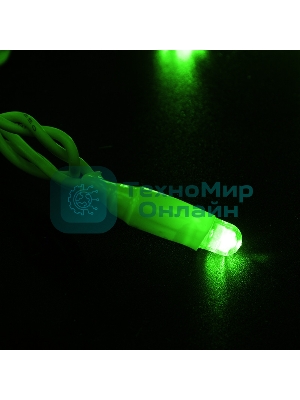 Гирлянда Neon-night Нить 10м, с эффектом мерцания, белый ПВХ, 24В, зеленый