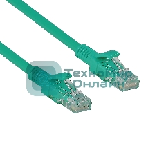 Патч-корд LSZH ExeGate EX286377RUS UTP-RJ45-RJ45-5e-0,5M-LSZH-GN, UTP, cat.5e, 0.5м, зеленый