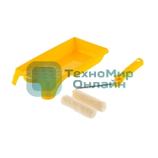 Малярный набор Сибртех для работ с лаками: кювета 150 мм х 290 мм и мини-валик 110 мм