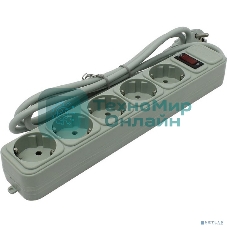 Сетевой фильтр ExeGate EX266862RUS SP-5-1.5G (5 розеток, 1.5 м, евровилка, светло-серый)