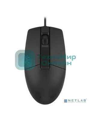 Мышь проводная A4Tech OP-335S черный, 1200 dpi, USB, кнопки - 3