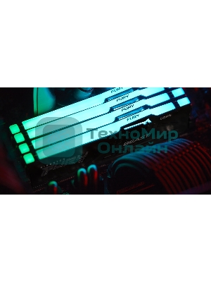 Оперативная память Kingston Fury Beast, DDR5, 32Gb (1x32GB), 5600MHz, CL36, DIMM, радиатор, RGB, черный