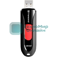 Флешка USB Transcend Jetflash 590 (TS32GJF590K), 32Gb, USB 2.0, R/W 15/5, черный/красный