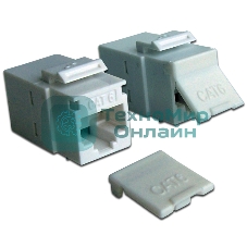 Повторитель портов RJ-45, неэкранированный, кат.6, формата Keystone, белый