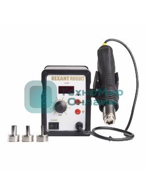 Паяльная станция (термофен) Rexant термовоздушная с цифровым дисплеем 150-500°С (R858D)