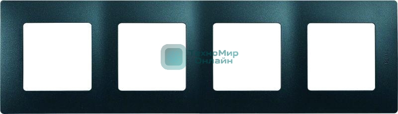 Рамка 4поста антрацит ETIKA