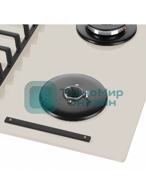 Газовая варочная панель Maunfeld EGHG.64.6CBG/G, 4 конфорки, закаленное стекло, бежевый