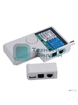 Тестер для витой пары ITK 4в1 RJ45/RJ11/BNC/USB с элем. пит.