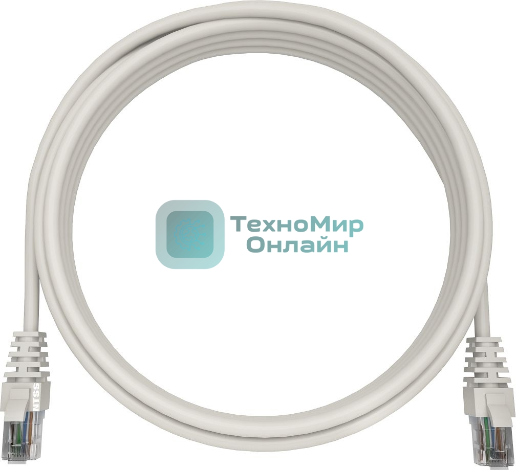 Патч-корд NTSS NTSS-PC-UTP-RJ45-5e-1.0-LSZH-WT NTSS-PC-UTP-RJ45-5E-1.0-LSZH UTP RJ-45 вил.-вилка RJ-45 кат.5E 1м белый LSZH (уп.:1шт) 26AWG