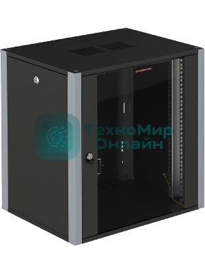 Шкаф коммутационный Sysmatrix (WP 6312.910) настенный 12U 600x350 мм пер. дв. стекл 2 бок. пан. 60 кг черный 20 кг IP20