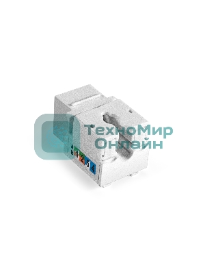Модуль-вставка Keystone Jack RJ-45 ExeGate KJ-8P8C-U-C6-90-110 (Кат.6, неэкранированная, 90 градусов, IDC 110)