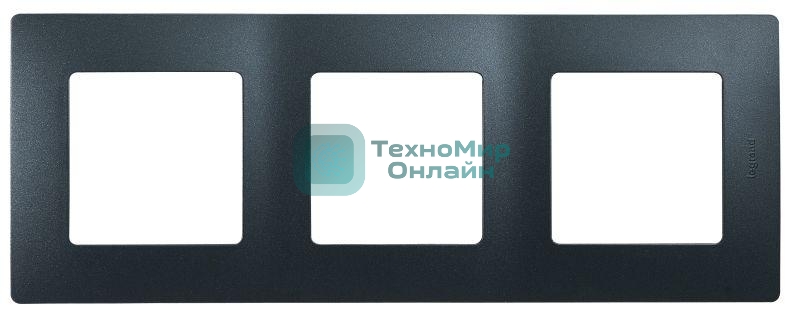 Рамка 3поста антрацит ETIKA