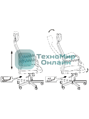 Кресло Бюрократ KB-5M TW-01 3C11 черный, сетка/ткань, 120 кг, механизм качания, с подголовником
