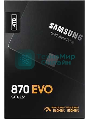 Накопитель SSD Samsung 4Tb 870 EVO, V-NAND, 2.5
