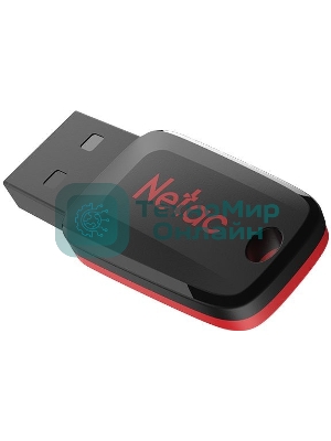 Флешка USB Netac U197 (NT03U197N-004G-20BK), 4Gb, USB 2.0, R/W 25/10, черный/красный
