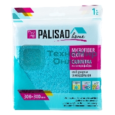 Салфетка универс. Home Palisad из микрофибры 300x300 мм, голубая