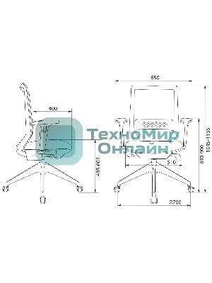 Кресло Бюрократ MC-611NL черный, сетка