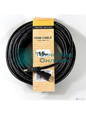 Кабель цифровой TV-COM HDMI19M to HDMI19M, V1.4+3D, 15m CG150S-15M
