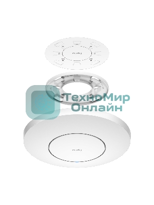 Точка доступа AX3000 Dual Band Ceiling Mount Wi-Fi 6 Access Point, Chipset MT7981, 802.11ax/ac/a/b/g/n, 2402Mbps at 5GHz + 574Mbps at 2.4GHz, 1 x 2.5G RJ45 Port, MU-MIMO, Support 12V DC or 802.3at PoE or Passive PoE, Internal Antennas, 48V passive PoE adapter included, Cudy Mesh Support