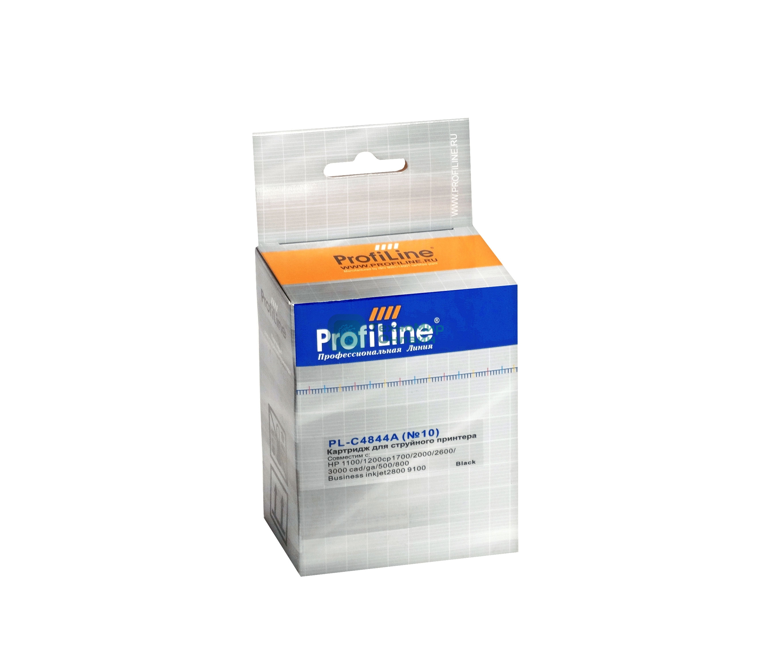 Картридж струйный ProfiLine PL-C4844A №10 для принтеров HP Designjet 100/500/70/800/815/820/Business Inkjet1000/1100/1200/1700/2000/2200/2230/2250/2280/2300/2500/2600/2800/3000/Officejet9100/9110/K850 Black пигмент