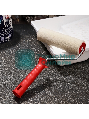 Валик Rexant велюр, ворс 5 мм, ширина ролика 180 мм, Ø 42 мм, бюгель 6 мм