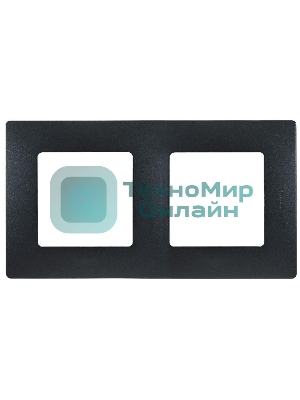 Рамка 2 поста антрацит ETIKA