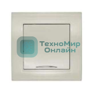 Выключатель 1-кл. СП Бриллиант 10А IP20 с подсветкой сл. кость Universal 7948615