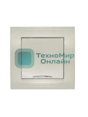 Выключатель 1-кл. СП Бриллиант 10А IP20 с подсветкой сл. кость Universal 7948615