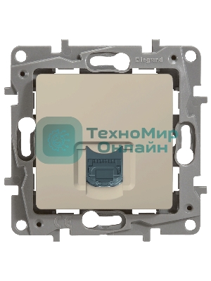 Розетка компьютерная RJ45 кат. 5 UTP, сл. кость ETIKA