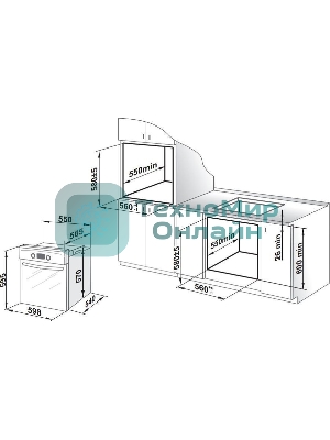 Духовой шкаф Gefest ЭДВ ДА 622-05 БS Электрический, встраиваемый