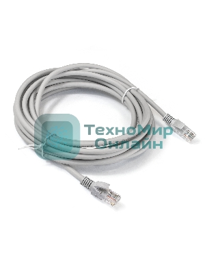 Патч-корд LSZH ExeGate EX290421RUS UTP-RJ45-RJ45-5e-7M-LSZH-GY, UTP, cat.5e, 7м, серый