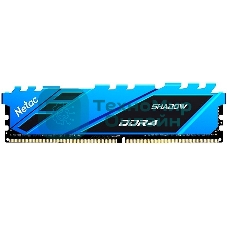 Оперативная память NETAC Shadow, DDR4, 8GB (1x8GB), 3200MHz, CL16, DIMM, с радиаторами, синий