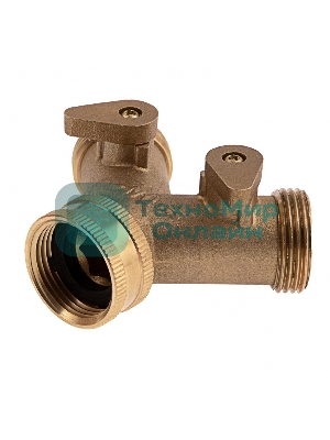 Разветвитель Palisad 2-х канальный, регулируемый, внешняя и внутренняя резьба 3/4