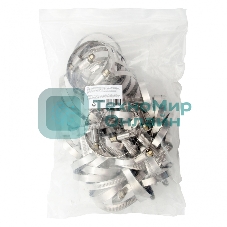 Хомуты Сибртех нержав. сталь, стандартное болтовое крепление 50-70 мм, ширина 9 мм, 50 шт.