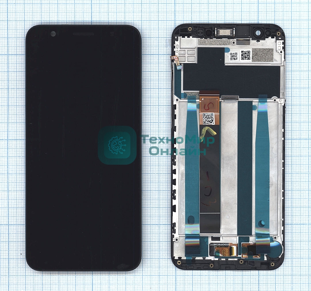 Дисплей для Asus Zenfone Lite L1 (ZA551KL) черный с рамкой