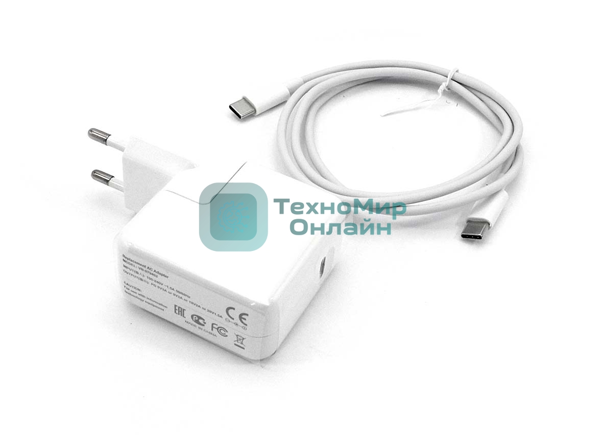 Блок питания (сетевой адаптер) для ноутбуков Apple 5V 3A/9V 3A/15V 2A/20V 1.5A 30W Type-C OEM