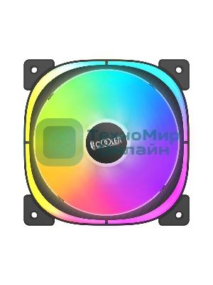 Вентилятор для корпуса PCCooler EF120 ARGb черный, 120 мм, 1500 об/мин, 25.7 дБ, 4 pin