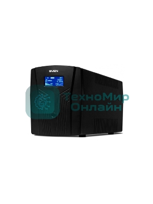 Источник бесперебойного питания UPS Sven Pro 1500 (1000 WA, LCD, USB, RG-45, 3 евро розетки)