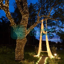 Гирлянда Neon-night LED Клип-лайт 12 V, прозрачный ПВХ, 150 мм, цвет диодов теплый белый, Flashing (белый)