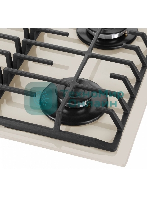 Газовая варочная панель Maunfeld EGHG.64.6CBG/G, 4 конфорки, закаленное стекло, бежевый