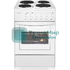 Плита электрическая Лысьва ЭП 411 СТ белый, конфорок 4 электрических, духовка 57 л, 50 см x 84 см x 60 см