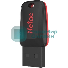 Флешка USB Netac U197 (NT03U197N-004G-20BK), 4Gb, USB 2.0, R/W 25/10, черный/красный