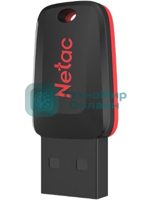 Флешка USB Netac U197 (NT03U197N-004G-20BK), 4Gb, USB 2.0, R/W 25/10, черный/красный