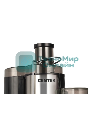Соковыжималка Centek CT-1209 стальной/чёрный, центробежная, 600 Вт, 500 мл, механическое