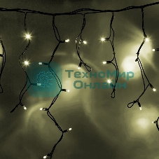 Гирлянда Neon-night Айсикл (бахрома) светодиодный, 5,6 х 0,9 м, с эффектом мерцания,черный провод 