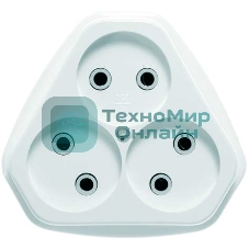 Розетка Кунцево-Электро 3-м ОП 10А IP20 РА10-387