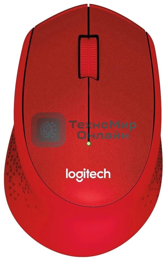Мышь беспроводная Logitech M280 красный, 1000 dpi, радиоканал, USB, кнопки - 3