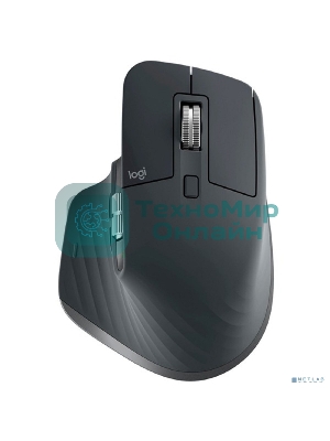 Мышь беспроводная Logitech MX Master 3s графитовый, 8000 dpi, радиоканал, Bluetooth, USB, кнопки - 7